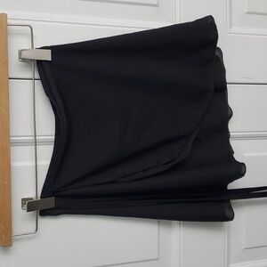 Adult One Size Black Wrap Style Ballet Dance Skirt Made in USA